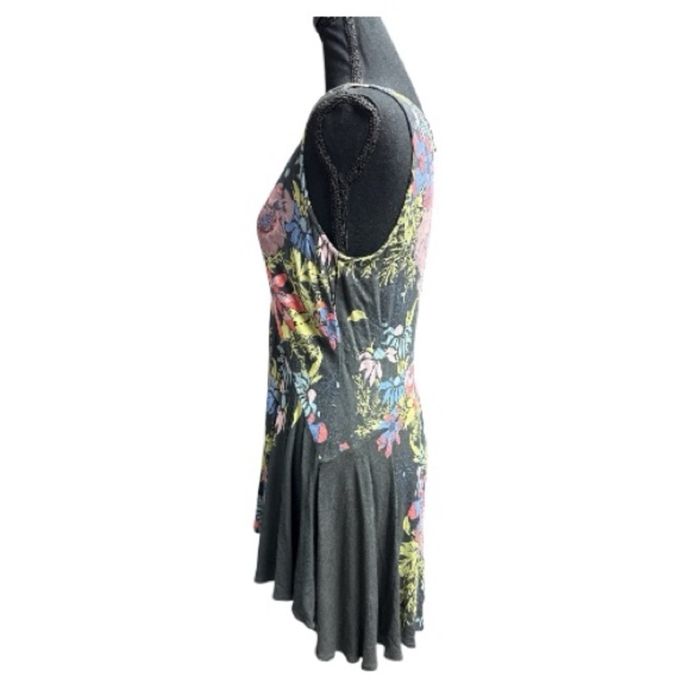 Free People Floral Mini Dress Tunic Top Size XS - Picture 4 of 7